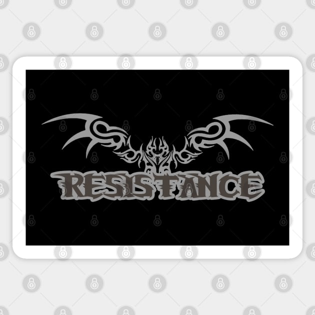 Resistance - Tribal Design Sticker by tatzkirosales-shirt-store